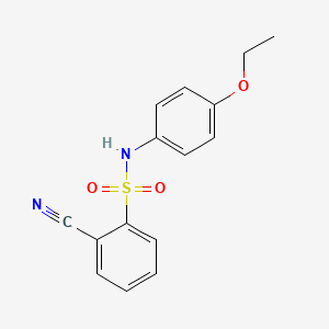 molecular formula C15H14N2O3S B5533567 2-cyano-N-(4-ethoxyphenyl)benzenesulfonamide 