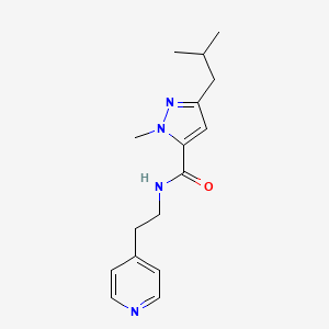 molecular formula C16H22N4O B5533591 3-isobutyl-1-methyl-N-[2-(4-pyridinyl)ethyl]-1H-pyrazole-5-carboxamide 