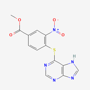 molecular formula C13H9N5O4S B5533633 methyl 3-nitro-4-(9H-purin-6-ylthio)benzoate 