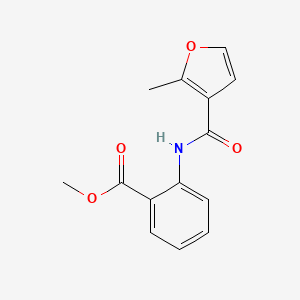 molecular formula C14H13NO4 B5533656 methyl 2-[(2-methyl-3-furoyl)amino]benzoate 