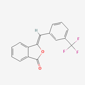 molecular formula C16H9F3O2 B5533675 3-[3-(trifluoromethyl)benzylidene]-2-benzofuran-1(3H)-one 