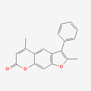 molecular formula C19H14O3 B5533683 2,5-dimethyl-3-phenyl-7H-furo[3,2-g]chromen-7-one 