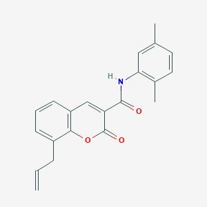 molecular formula C21H19NO3 B5533687 8-allyl-N-(2,5-dimethylphenyl)-2-oxo-2H-chromene-3-carboxamide CAS No. 6416-19-9