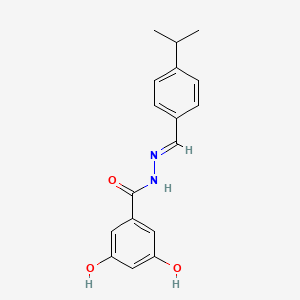 molecular formula C17H18N2O3 B5533737 3,5-dihydroxy-N'-(4-isopropylbenzylidene)benzohydrazide 