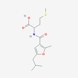 molecular formula C15H23NO4S B5533752 N-(5-isobutyl-2-methyl-3-furoyl)methionine 