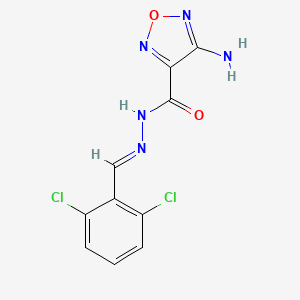 molecular formula C10H7Cl2N5O2 B5533761 4-amino-N'-(2,6-dichlorobenzylidene)-1,2,5-oxadiazole-3-carbohydrazide 