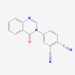 molecular formula C16H8N4O B5533777 4-(4-oxo-3(4H)-quinazolinyl)phthalonitrile 