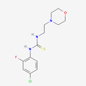 molecular formula C13H17ClFN3OS B5533804 N-(4-chloro-2-fluorophenyl)-N'-[2-(4-morpholinyl)ethyl]thiourea 