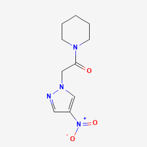 molecular formula C10H14N4O3 B5533820 1-[(4-nitro-1H-pyrazol-1-yl)acetyl]piperidine 