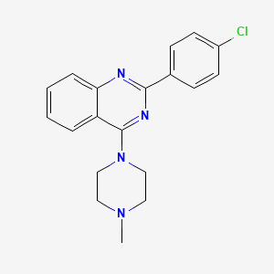 molecular formula C19H19ClN4 B5533856 2-(4-chlorophenyl)-4-(4-methyl-1-piperazinyl)quinazoline CAS No. 5996-13-4