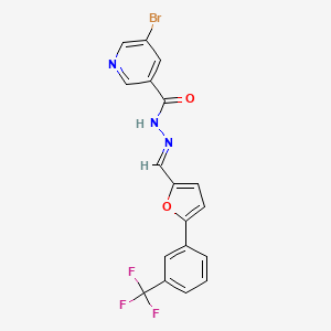 molecular formula C18H11BrF3N3O2 B5533878 5-bromo-N'-({5-[3-(trifluoromethyl)phenyl]-2-furyl}methylene)nicotinohydrazide 