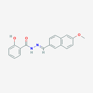 molecular formula C19H16N2O3 B5533895 2-hydroxy-N'-[(6-methoxy-2-naphthyl)methylene]benzohydrazide 