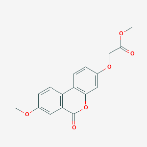 molecular formula C17H14O6 B5533927 methyl [(8-methoxy-6-oxo-6H-benzo[c]chromen-3-yl)oxy]acetate 