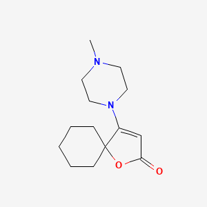 molecular formula C14H22N2O2 B5533938 4-(4-methyl-1-piperazinyl)-1-oxaspiro[4.5]dec-3-en-2-one 