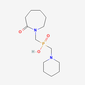molecular formula C13H25N2O3P B5533944 [(2-oxo-1-azepanyl)methyl](1-piperidinylmethyl)phosphinic acid 