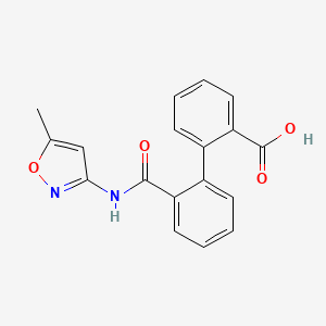 molecular formula C18H14N2O4 B5533952 2'-{[(5-methyl-3-isoxazolyl)amino]carbonyl}-2-biphenylcarboxylic acid 