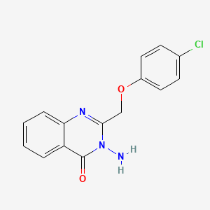 molecular formula C15H12ClN3O2 B5533958 3-amino-2-[(4-chlorophenoxy)methyl]-4(3H)-quinazolinone 