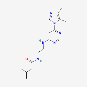 molecular formula C16H24N6O B5533959 N-(2-{[6-(4,5-dimethyl-1H-imidazol-1-yl)-4-pyrimidinyl]amino}ethyl)-3-methylbutanamide 