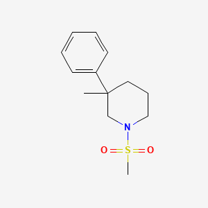 molecular formula C13H19NO2S B5533979 3-methyl-1-(methylsulfonyl)-3-phenylpiperidine 