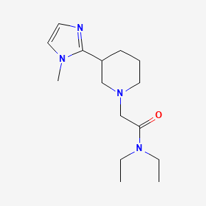 molecular formula C15H26N4O B5533980 N,N-diethyl-2-[3-(1-methyl-1H-imidazol-2-yl)-1-piperidinyl]acetamide 