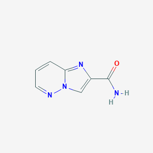 molecular formula C7H6N4O B055340 咪唑并[1,2-b]哒嗪-2-甲酰胺 CAS No. 123531-29-3