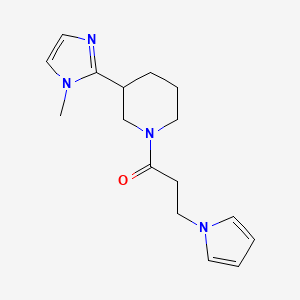 3-(1-methyl-1H-imidazol-2-yl)-1-[3-(1H-pyrrol-1-yl)propanoyl]piperidine