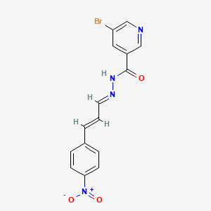 5-bromo-N'-[3-(4-nitrophenyl)-2-propen-1-ylidene]nicotinohydrazide