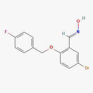 molecular formula C14H11BrFNO2 B5534067 5-bromo-2-[(4-fluorobenzyl)oxy]benzaldehyde oxime 