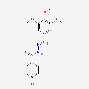 molecular formula C16H17N3O5 B5534078 N'-(3,4,5-trimethoxybenzylidene)isonicotinohydrazide 1-oxide 