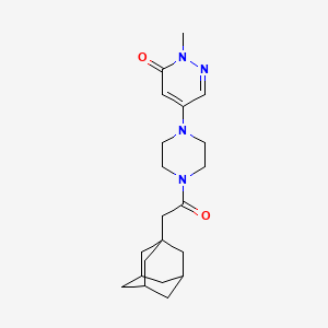 molecular formula C21H30N4O2 B5534085 5-[4-(1-adamantylacetyl)-1-piperazinyl]-2-methyl-3(2H)-pyridazinone 