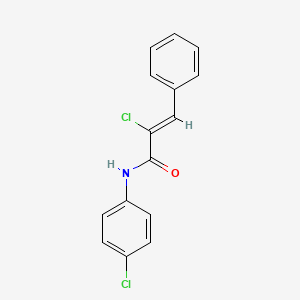 molecular formula C15H11Cl2NO B5534113 2-chloro-N-(4-chlorophenyl)-3-phenylacrylamide 