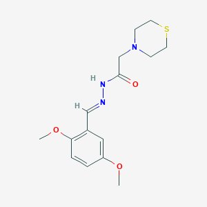molecular formula C15H21N3O3S B5534127 N'-(2,5-dimethoxybenzylidene)-2-(4-thiomorpholinyl)acetohydrazide 