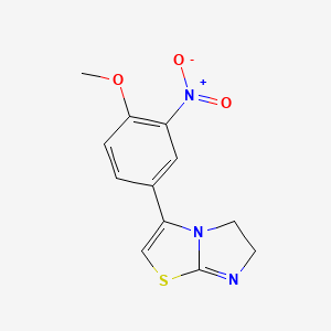 molecular formula C12H11N3O3S B5534146 3-(4-methoxy-3-nitrophenyl)-5,6-dihydroimidazo[2,1-b][1,3]thiazole 