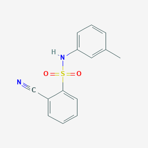 molecular formula C14H12N2O2S B5534147 2-cyano-N-(3-methylphenyl)benzenesulfonamide 
