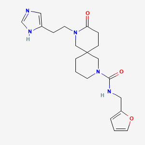 N-(2-furylmethyl)-8-[2-(1H-imidazol-4-yl)ethyl]-9-oxo-2,8-diazaspiro[5.5]undecane-2-carboxamide