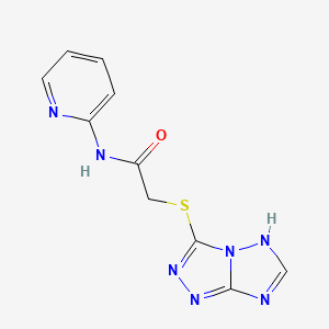 molecular formula C10H9N7OS B5534166 N-2-pyridinyl-2-(7H-[1,2,4]triazolo[4,3-b][1,2,4]triazol-3-ylthio)acetamide 