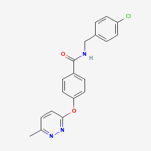 molecular formula C19H16ClN3O2 B5534167 N-(4-chlorobenzyl)-4-[(6-methyl-3-pyridazinyl)oxy]benzamide 