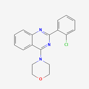 molecular formula C18H16ClN3O B5534175 2-(2-chlorophenyl)-4-(4-morpholinyl)quinazoline 