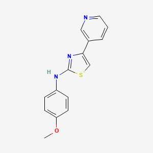 molecular formula C15H13N3OS B5534180 N-(4-methoxyphenyl)-4-(3-pyridinyl)-1,3-thiazol-2-amine 