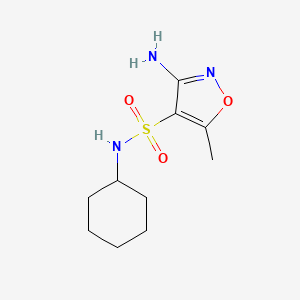 molecular formula C10H17N3O3S B5534194 3-amino-N-cyclohexyl-5-methyl-4-isoxazolesulfonamide 