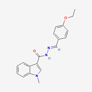molecular formula C19H19N3O2 B5534195 N'-(4-ethoxybenzylidene)-1-methyl-1H-indole-3-carbohydrazide 