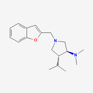 molecular formula C18H26N2O B5534198 (3S*,4R*)-1-(1-benzofuran-2-ylmethyl)-4-isopropyl-N,N-dimethyl-3-pyrrolidinamine 