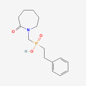 molecular formula C15H22NO3P B5534226 [(2-oxo-1-azepanyl)methyl](2-phenylethyl)phosphinic acid 