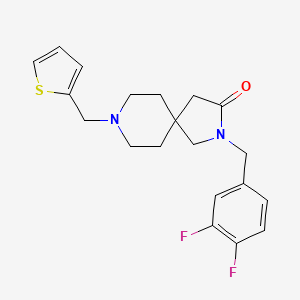 2-(3,4-difluorobenzyl)-8-(2-thienylmethyl)-2,8-diazaspiro[4.5]decan-3-one