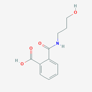 molecular formula C11H13NO4 B5534234 2-{[(3-hydroxypropyl)amino]carbonyl}benzoic acid 