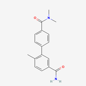 molecular formula C17H18N2O2 B5534250 N~4~',N~4~',6-trimethylbiphenyl-3,4'-dicarboxamide 