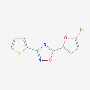 molecular formula C10H5BrN2O2S B5534256 5-(5-bromo-2-furyl)-3-(2-thienyl)-1,2,4-oxadiazole 