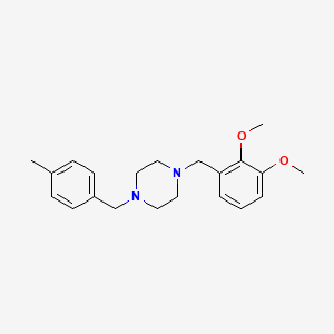 molecular formula C21H28N2O2 B5534270 1-(2,3-dimethoxybenzyl)-4-(4-methylbenzyl)piperazine 