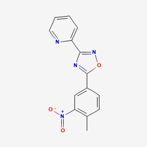 molecular formula C14H10N4O3 B5534280 2-[5-(4-methyl-3-nitrophenyl)-1,2,4-oxadiazol-3-yl]pyridine 