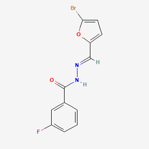 molecular formula C12H8BrFN2O2 B5534292 N'-[(5-bromo-2-furyl)methylene]-3-fluorobenzohydrazide 